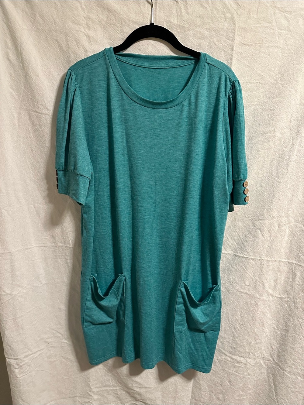 Relaxed Teal Pocket Dress Size M